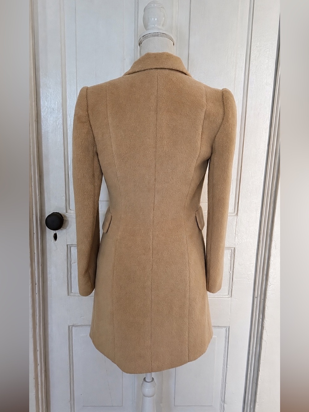 Kenneth Lynn Alpaca Wool Blend Double Breasted Camel Overcoat Size Small - Picture 4 of 16